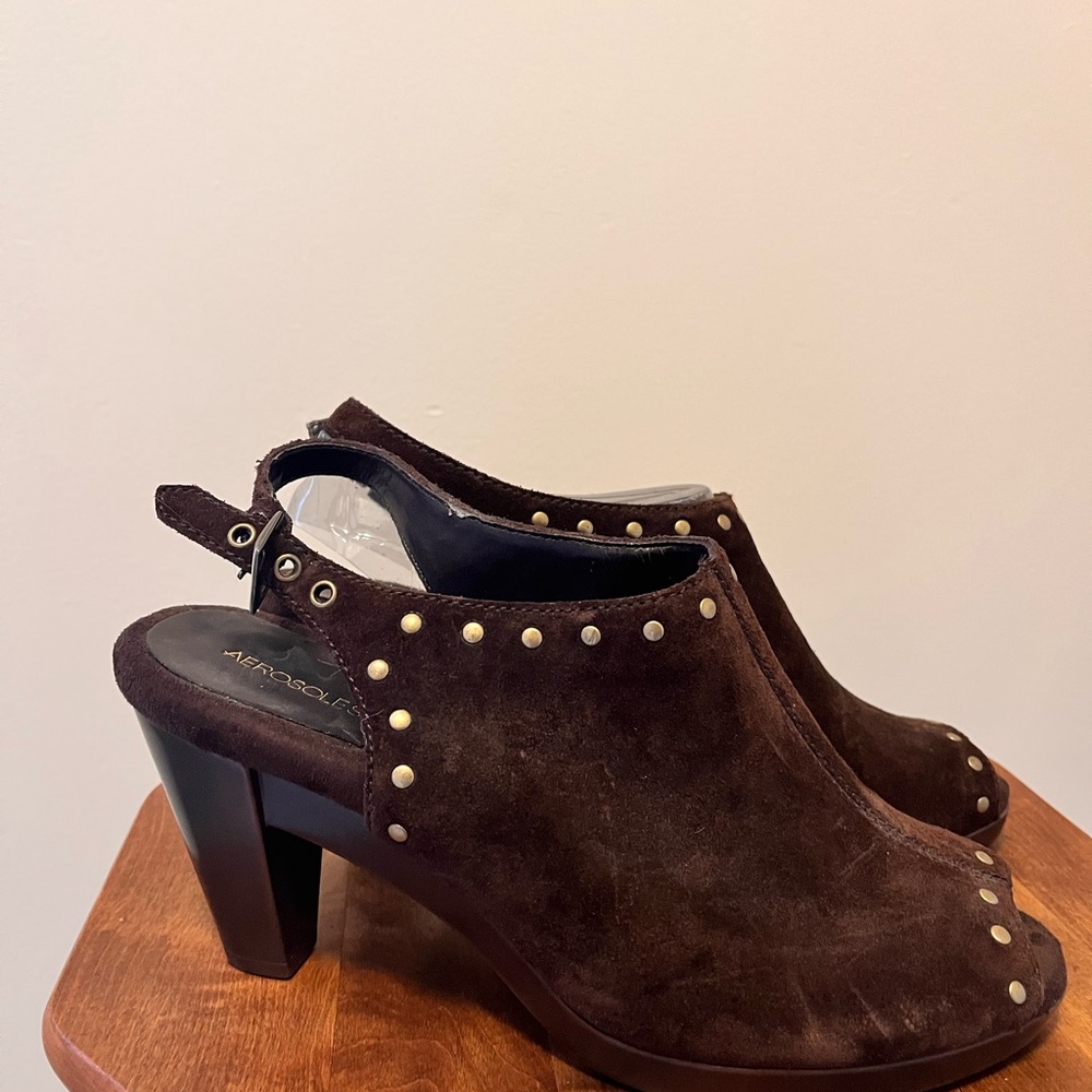 Aerosoles Brown Studded Women's Heels